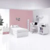 Cuna convertible Sero Bubble blanco/rosa quarzo 70x140 cm