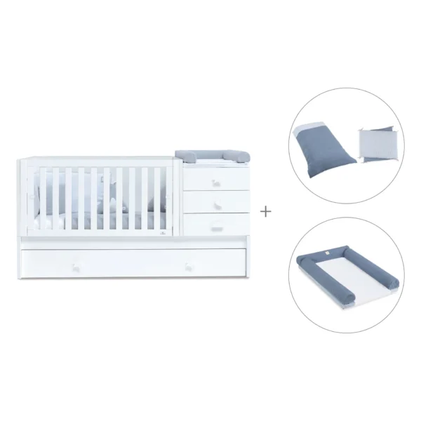 Cuna convertible Sero Bubble blanco 70x140 cm