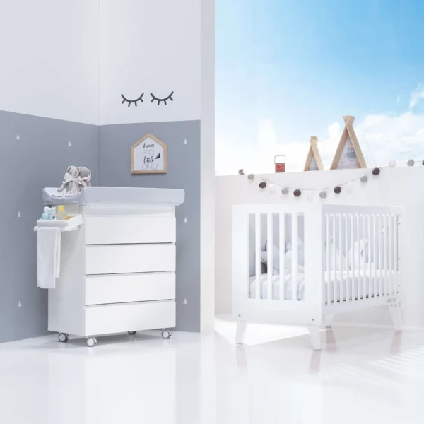 Cuna colecho Nexor Due White blanca 60x120 cm (4en1)