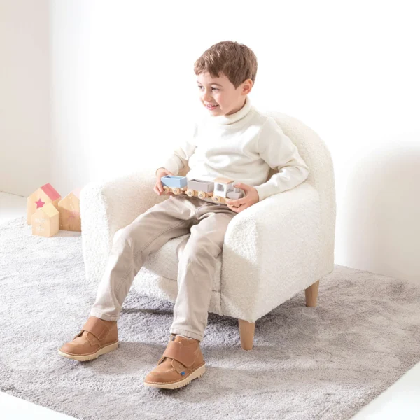 SL121-011-AMB-NINO Sillón infantil individual Code en tejido borreguito