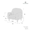 Sillón infantil individual Code en tela