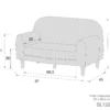 Sillón infantil doble Code Due en tejido borreguito