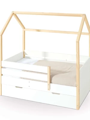 Cama Montessori de madera Sogni con cajón 70x140 cm