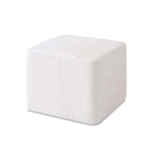 Puf para mecedora de lactancia en tejido borreguito