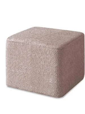 Puf para mecedora de lactancia en tejido borreguito