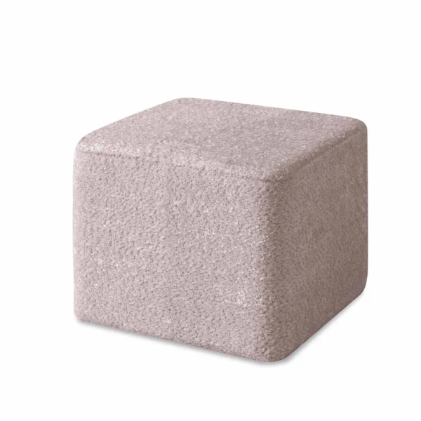 Puf para mecedora de lactancia en tejido borreguito