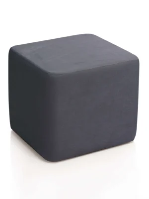 Puf en tela gris marengo