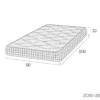 Colchón viscoelástico cama Visco Junior 90x200 cm