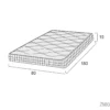 Colchón viscoelástico cama Visco Junior 80x180 cm