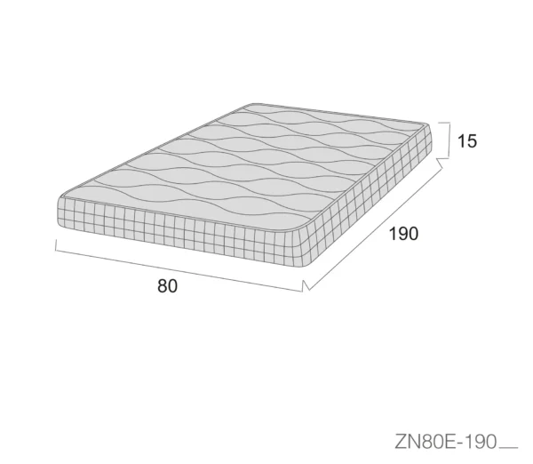 Colchón viscoelástico cama Visco Junior 80x190 cm