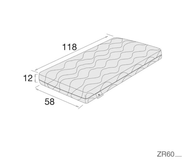 Colchón de soja Organic para cuna bebé 60x120 cm