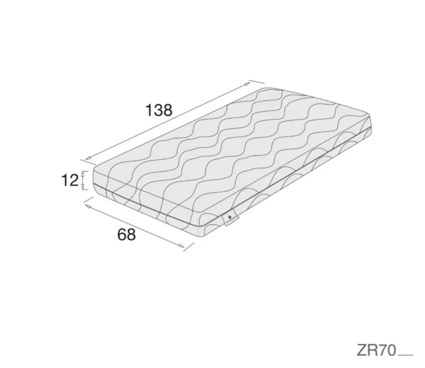 Colchón de soja Organic para cuna bebé 70x140 cm