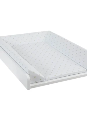 Cambiador blanco-lunares beige