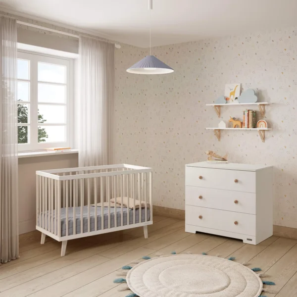 Cuna Mencía Blanco-Topo 120x60 Cuna Mencía Blanco-Topo 120x60