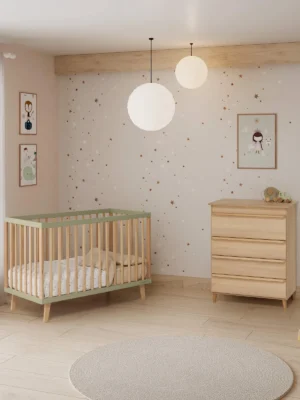 Cuna Mencía Mint-Madera 120x60