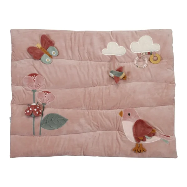 Manta de juegos rosa flores y mariposas 2 Manta de juegos rosa flores y mariposas 2