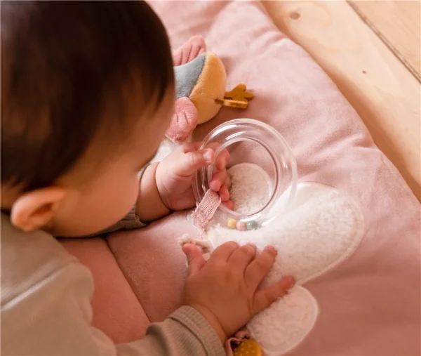 Manta de juegos rosa flores y mariposas bebé sonajero Manta de juegos rosa flores y mariposas bebé sonajero