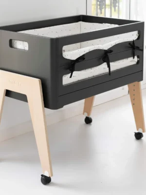 Minicuna Lulú Antracita-Madera Minicuna Lulú Antracita-Madera