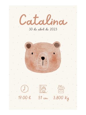 Natalicio personalizado osito minimal Natalicio personalizado osito minimal