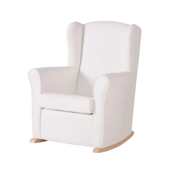 Polipiel Blanco Mecedora Lactancia Balancín Madera Nanny Slow System Mecedora Lactancia Balancín Madera Nanny