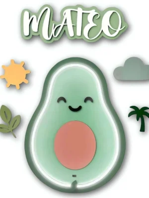 Lámpara infantil Aguacate Lámpara infantil de pared Aguacate personalizada