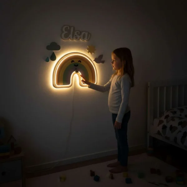 Lámpara infantil Arcoíris en la oscuridad Lámpara infantil Arcoíris en la oscuridad