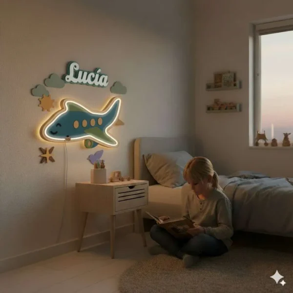 Lámpara infantil Avión habitación infantil Lámpara infantil Avión habitación infantil