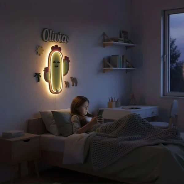 Lámpara infantil Cactus en la oscuridad Lámpara infantil Cactus en la oscuridad