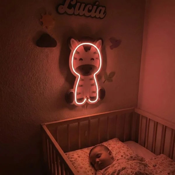 Lámpara infantil Cebra en la oscuridad Lámpara infantil Cebra en la oscuridad