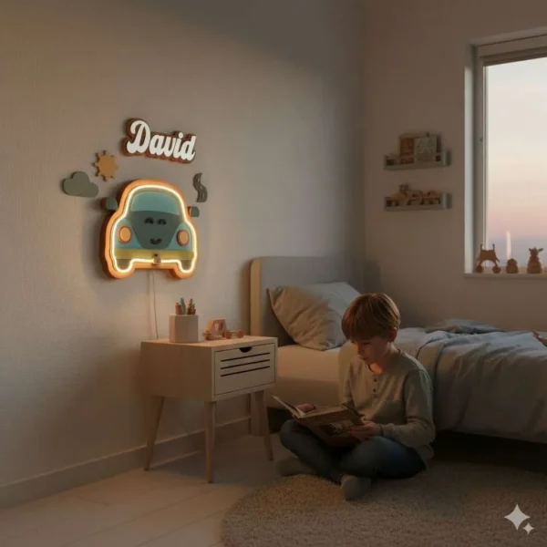 Lámpara infantil Coche habitación infantil Lámpara infantil Coche habitación infantil