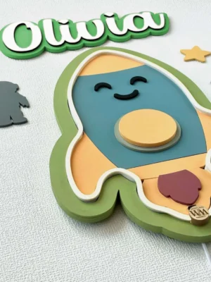 Lámpara infantil Cohete detalle