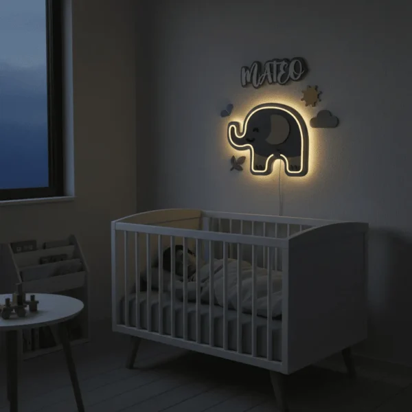 Lámpara infantil Elefante en la oscuridad Lámpara infantil Elefante en la oscuridad