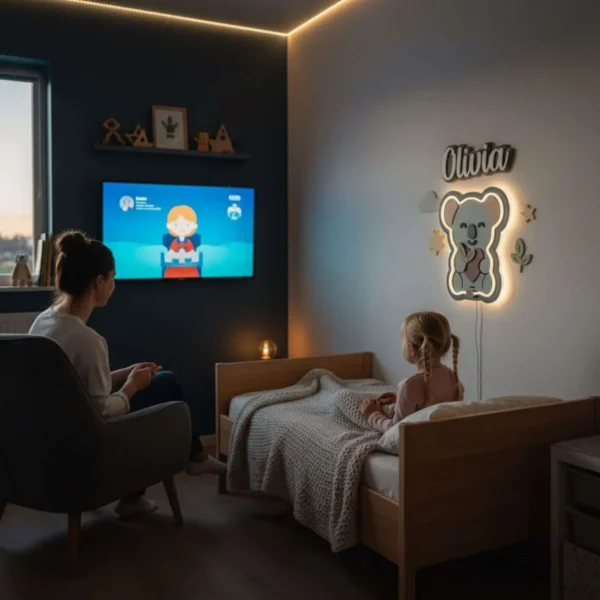 Lámpara infantil Koala en la oscuridad Lámpara infantil Koala en la oscuridad