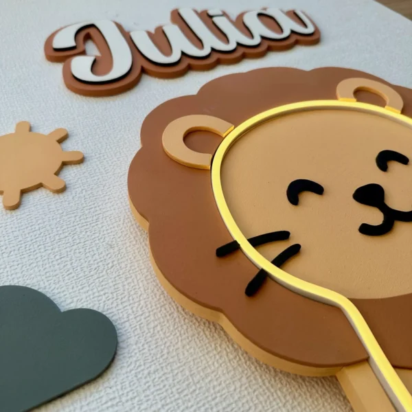 Lámpara infantil León nombre Lámpara infantil León nombre