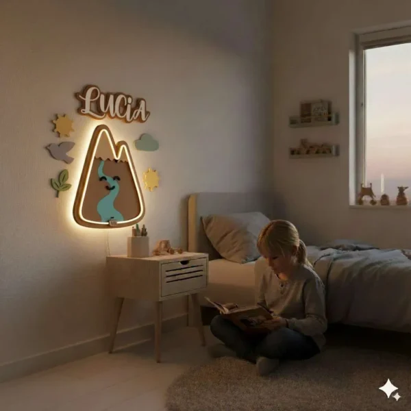 Lámpara infantil Montaña habitación infantil Lámpara infantil Montaña habitación infantil