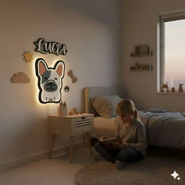 Lámpara infantil Perro habitación infantil Lámpara infantil Perro habitación infantil