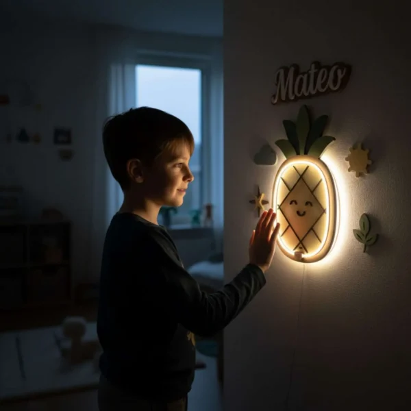 Lámpara infantil Piña en la oscuridad Lámpara infantil Piña en la oscuridad