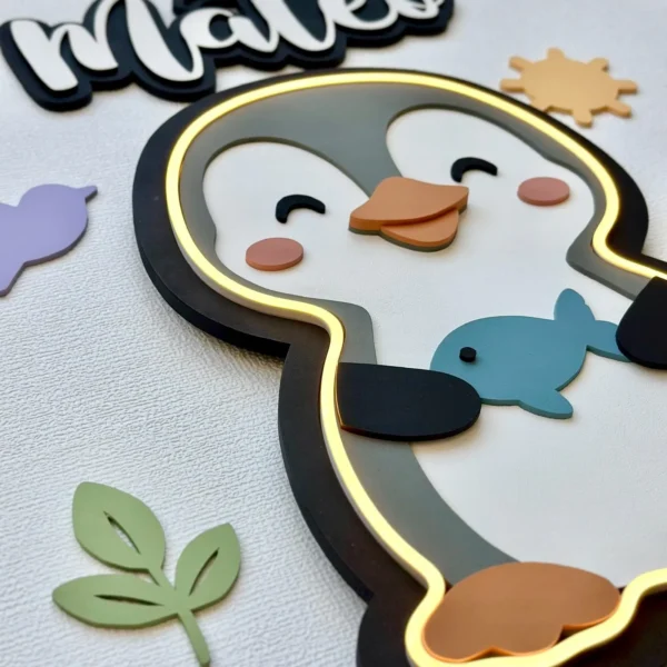 Lámpara infantil Pingüino detalle Lámpara infantil Pingüino detalle