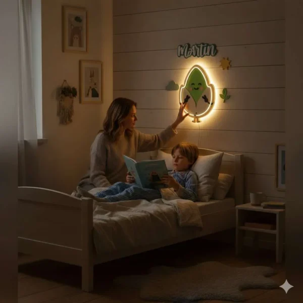 Lámpara infantil Pistacho en la oscuridad Lámpara infantil Pistacho en la oscuridad