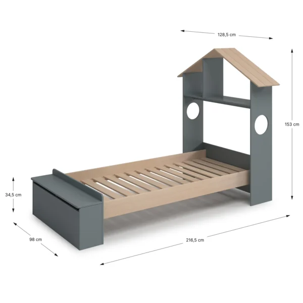 Cama casita Bolt Verde (4) Cama casita Bolt Verde (4)