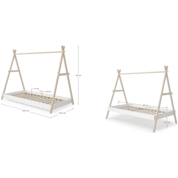 Cama tipi infantil Jasmine Blanca (3) Cama tipi infantil Jasmine Blanca (3)