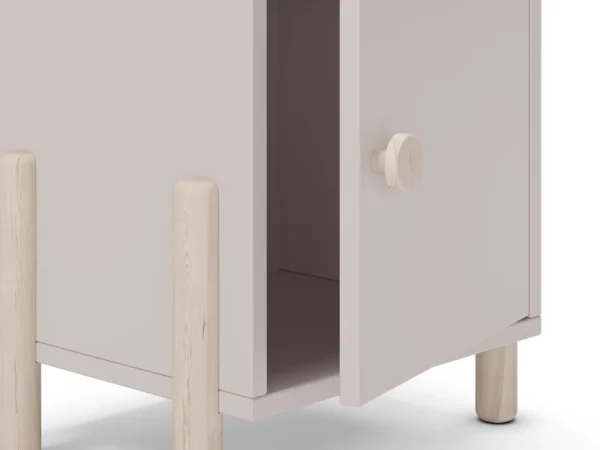 Mesita infantil Enola 1 puerta color crema (3) Mesita infantil Enola 1 puerta color crema (3)