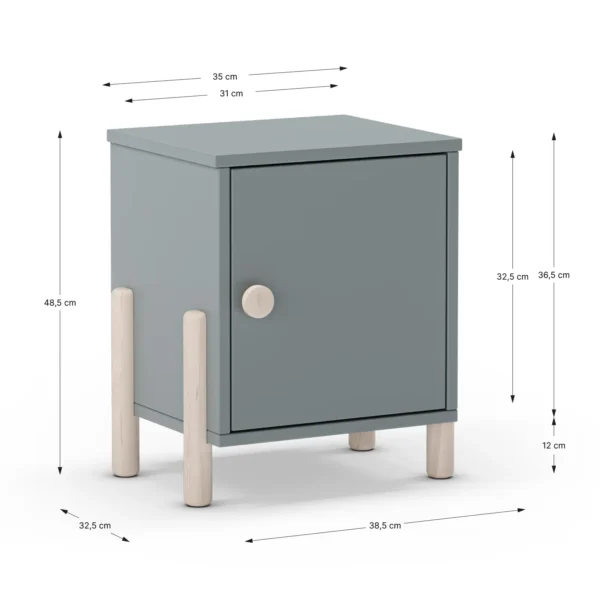 Mesita infantil Enola 1 puerta color verde (2) Mesita infantil Enola 1 puerta color verde (2)