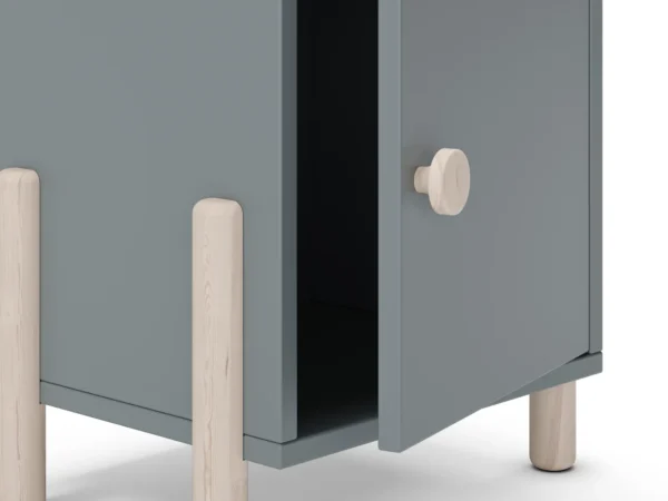 Mesita infantil Enola 1 puerta color verde (3) Mesita infantil Enola 1 puerta color verde (3)