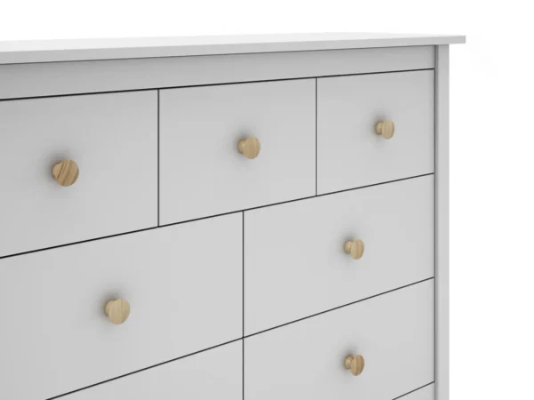 Cómoda infantil Kai 7 cajones Blanco (3) Cómoda infantil Kai 7 cajones Blanco (3)