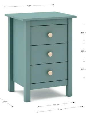 Mesita infantil Kai 3 cajones Verde (1)