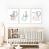 Conjunto de láminas infantiles Vichy ositos azules Conjunto de láminas infantiles Vichy ositos azules