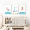 Conjunto de láminas infantiles El Reino de las Sirenas Azul Conjunto de láminas infantiles El Reino de las Sirenas Azul