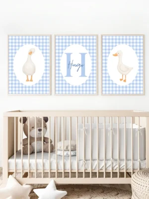 Conjunto de láminas infantiles Patitos Vichy Conjunto de láminas infantiles Patitos Vichy