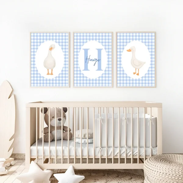 Conjunto de láminas infantiles Patitos Vichy Conjunto de láminas infantiles Patitos Vichy